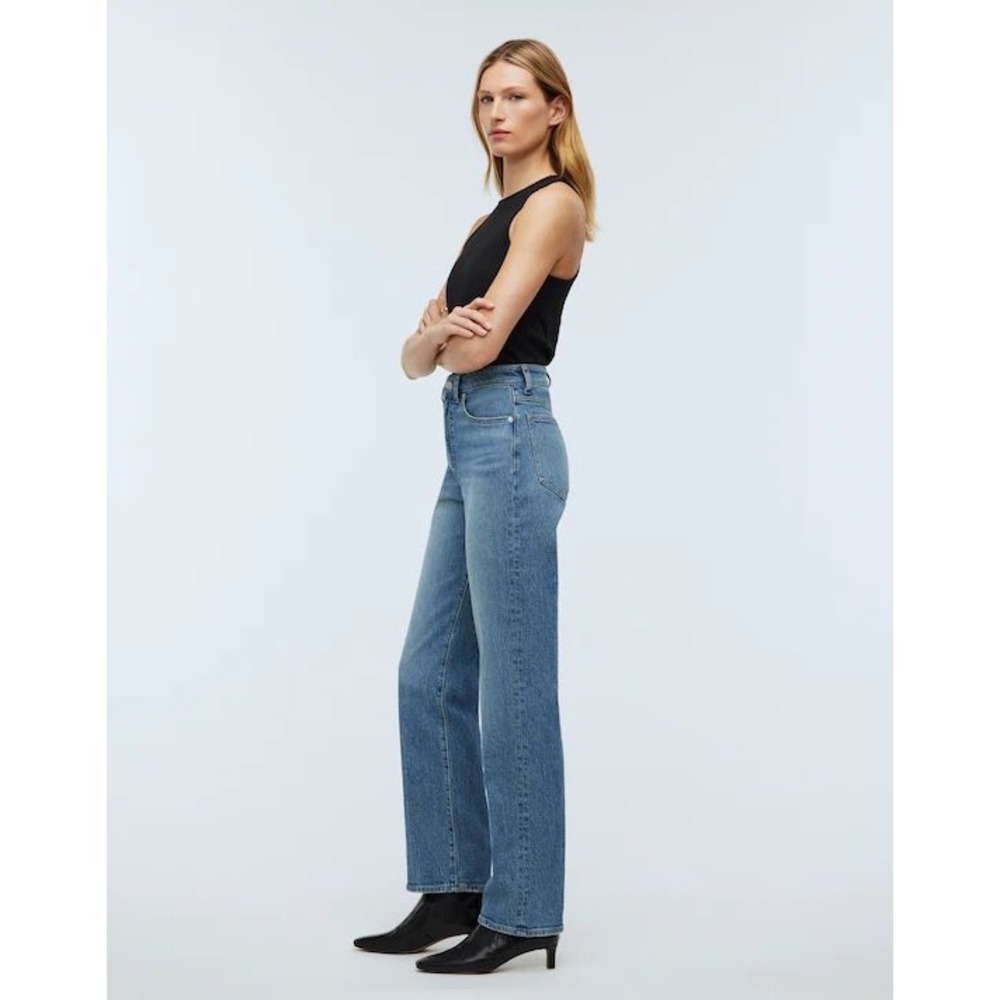 Madewell Jeans 90s Straight Leg 29P 29 Petite Light Wash High Rise Blue Denim - Picture 11 of 11